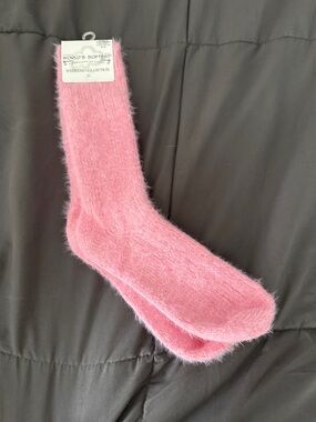 Plush Fuzzy Socks candy pink size 6-11